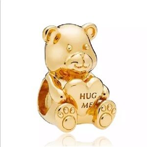 NEW•Gold “Hug Me” Bear DIY charm/bead